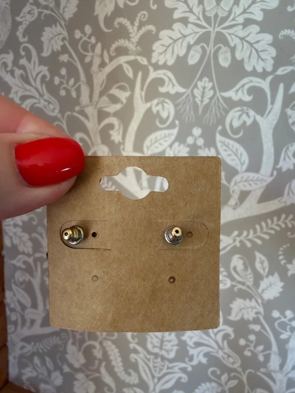 Earrings Pierced Blue and Cream Enamel Gold Tone Hardware Vintage Beauties!